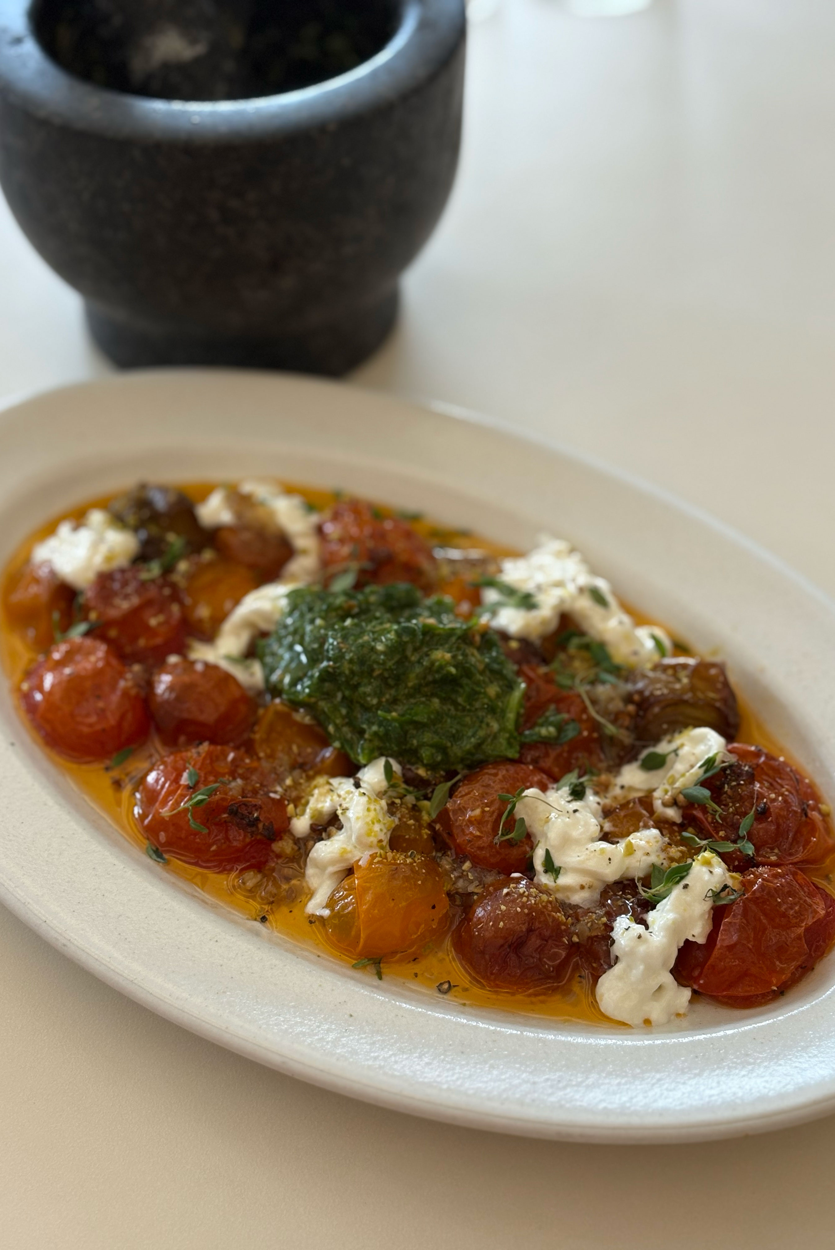 1st Tomato Basil Pesto plate